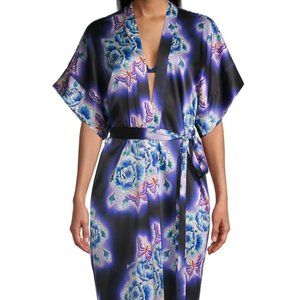 Fleur du Mal Electric Butterfly Silk  Robe
